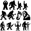 13 Big Foot Fun Waterproof Stickers - Use on Car