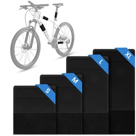 AOOWU Bicycle Frame Protector with 4 Different Sizes, Bike Racks Carbon Frame Protection, Bicycle Carrier Accessory, Transport Protection for Bike Racks, Chainstay Guards, Anti Rub and Scratch, Black