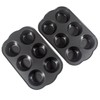 Bakexcel Non-Stick Jumbo Muffin Pans, 3.5" 6-Cup Set of 2