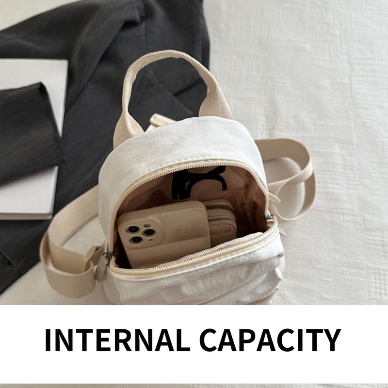 Mayoii Canvas Mini Backpack Small Backpacks for Women Small Rucksack