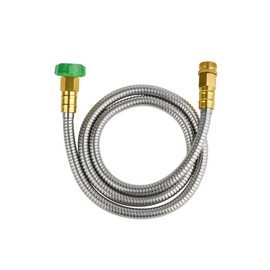 SKYWARD 304 Stainless Steel Short Garden Hose 5 ft with Female to Male Metal Connector, Anti-Leakage, Flexible & Lightweight Kink Free Water Hose, Easy to Use & Store (5ft)