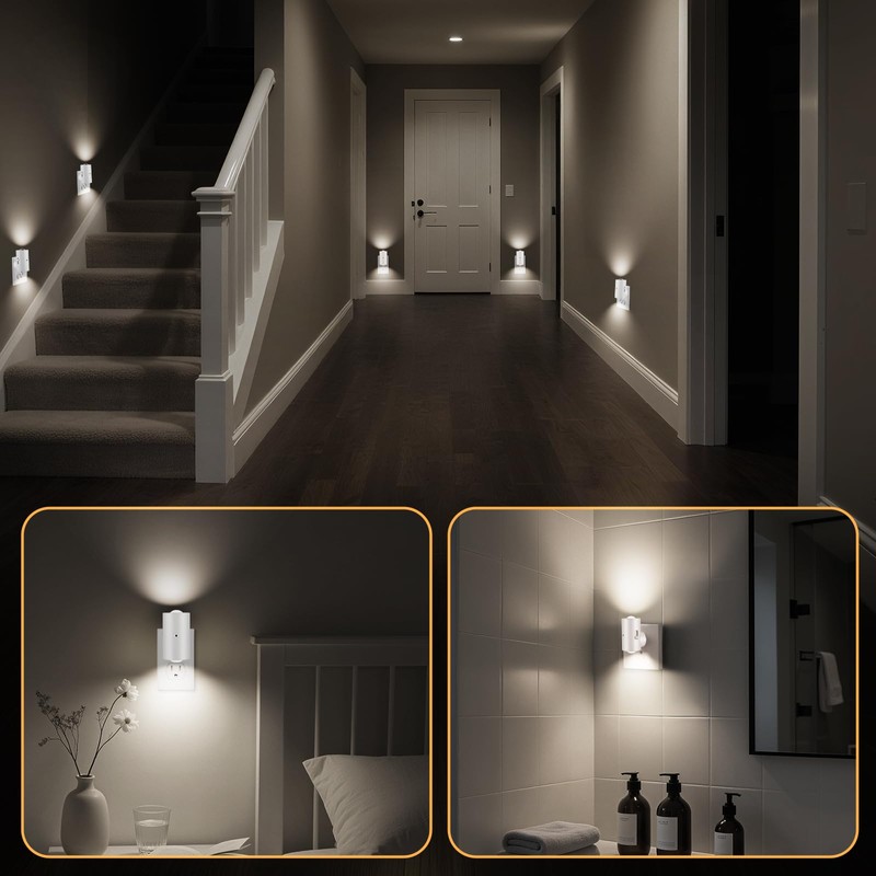 LED Night Light Plug in, Modern Plug-into Wall NightLight, Adjustable