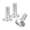 sourcing map 1/4-20x3/4" Carriage Bolt, 10pcs Round Head Square Neck