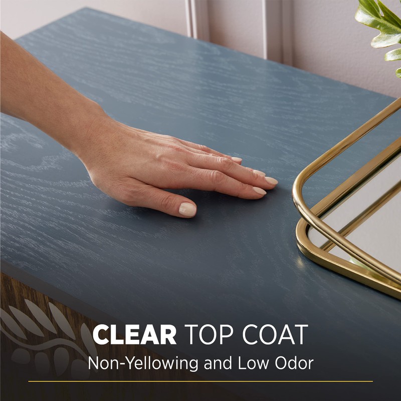 Minwax 611114444 Polycrylic Protective Wood Finish, Clear Ultra Flat, 1