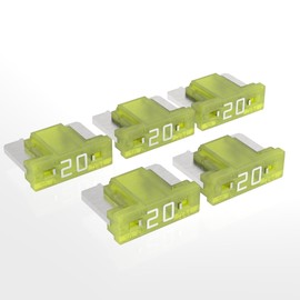 AUPROTEC Mini LP Car Fuses Blade Fuses 2A - 30A Selection: 20A Amps Yellow Pack of 5