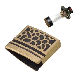 OLYCRAFT Brass Habaki Collar Clip Golden Sword Handguard Martial Arts Sword Clip Japanese Swords Accessories Swords Blade Protector for Japanese Katana Wakizashi Tanto