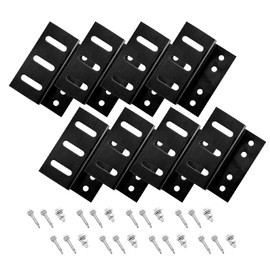 Newpowa Solar Panel Mounting Z Brackets, with Nuts and Bolts, Designed for PRO Series, Black, 2 Set of 4 Units