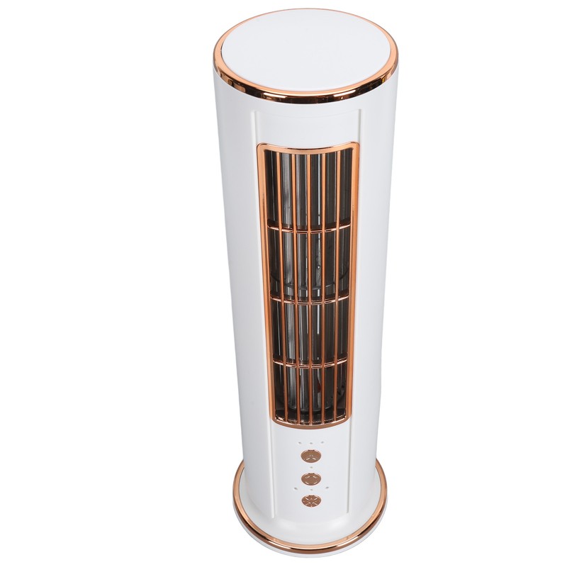 Desktop Bladeless Fan 3 Speed Wind Tower Shaped USB Rechargeable