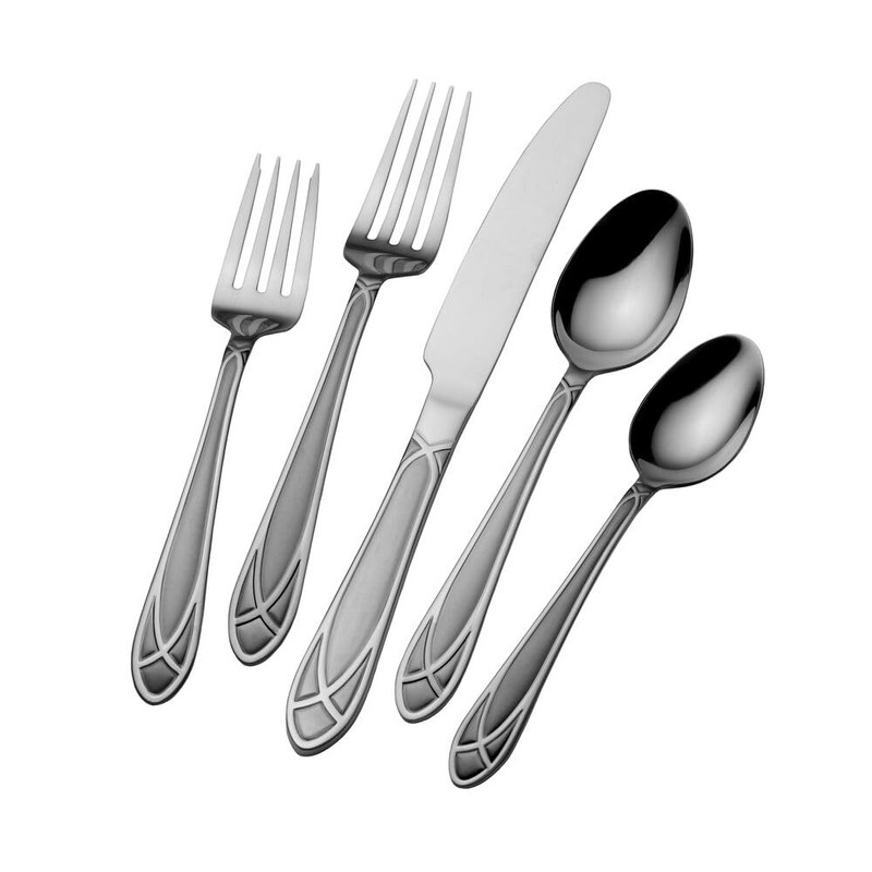 Pfaltzgraff Mirage Frost Everyday Flatware Service for 8, 42 Piece