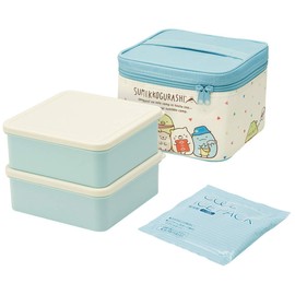 Skater KCPC2 Picnic Bento Box with Cooler Bag, Ice Pack Included, Sumikko Gurashi, Camping, Made in Japan, 7.5 fl oz (2,240 ml)
