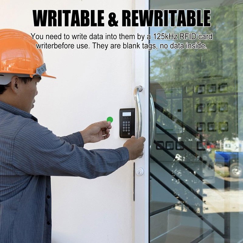 125KHz Writable RFID ID Card Keychain, 50pcs ID 125KHz RFID