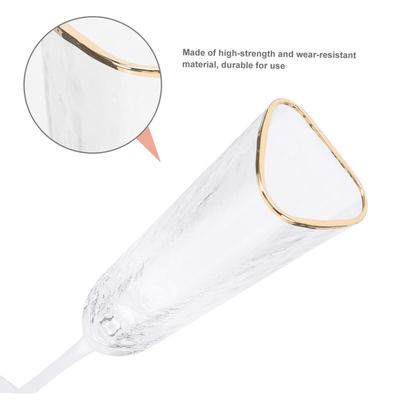 GRIRIW Glamorous Wedding Flutes 2pcs Crystal Glasses Perfect for Toasting