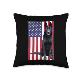 Black German Shepherd Throw Pillow