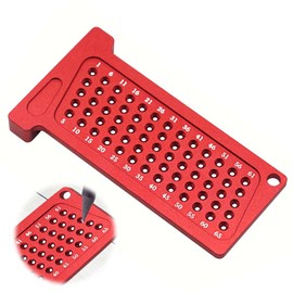 EsiFare T-Shaped Ruler, Woodworking Ruler, T-Shaped Scoya, Injury Tool, Woodworking Scribe, High Precision, 0.04 inch (1 mm) Hole Spacing, Direct Marking Ruler, Carpenter Injury Tool, Aluminum