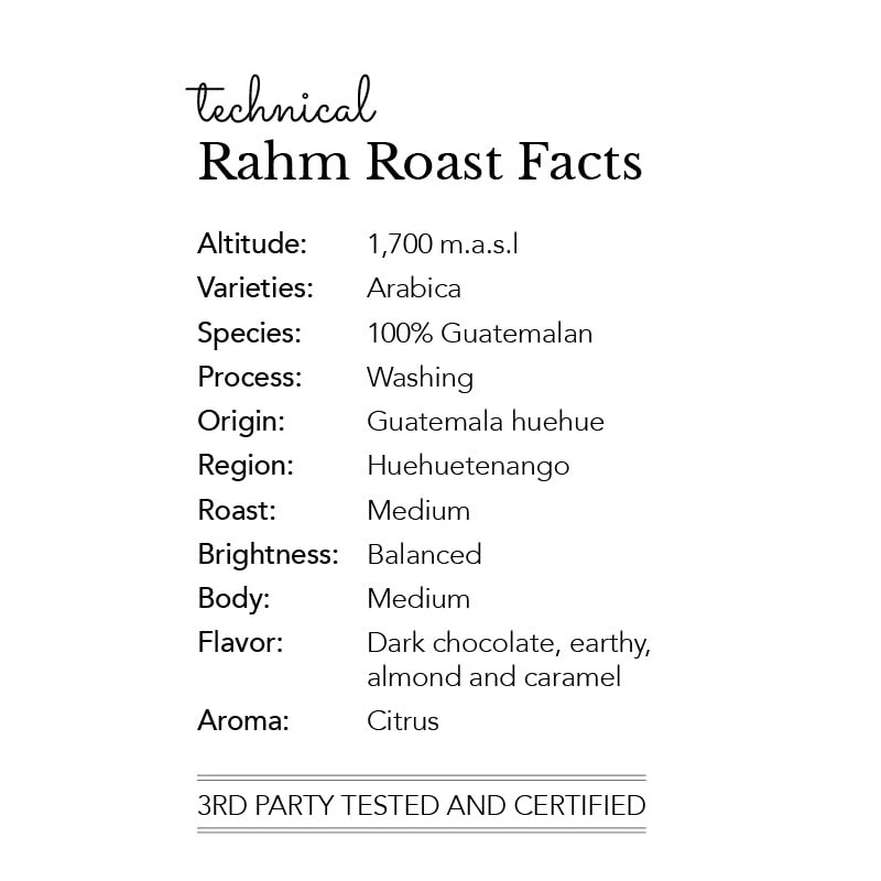RAHM ROAST Double Washed Coffee Beans, Single Sourced Clean Medium