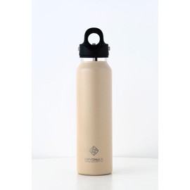 Revomax Official 16 oz (473 ml) Carbonated Stainless Steel Bottle, Hot for 18 Hours, Cold for 36 Hours, Vacuum Insulated, Water Bottle, Gift, Revo Max (Sand Beige)