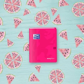 400100062 Oxford Easybook Stapled Notebook 96 Pages 90 g 24 x 32 cm Large Squares Seyès Pink