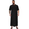 YAOHUOLE Kaftan Men's Long Thobe Men's Long Sleeve Kaftan Men