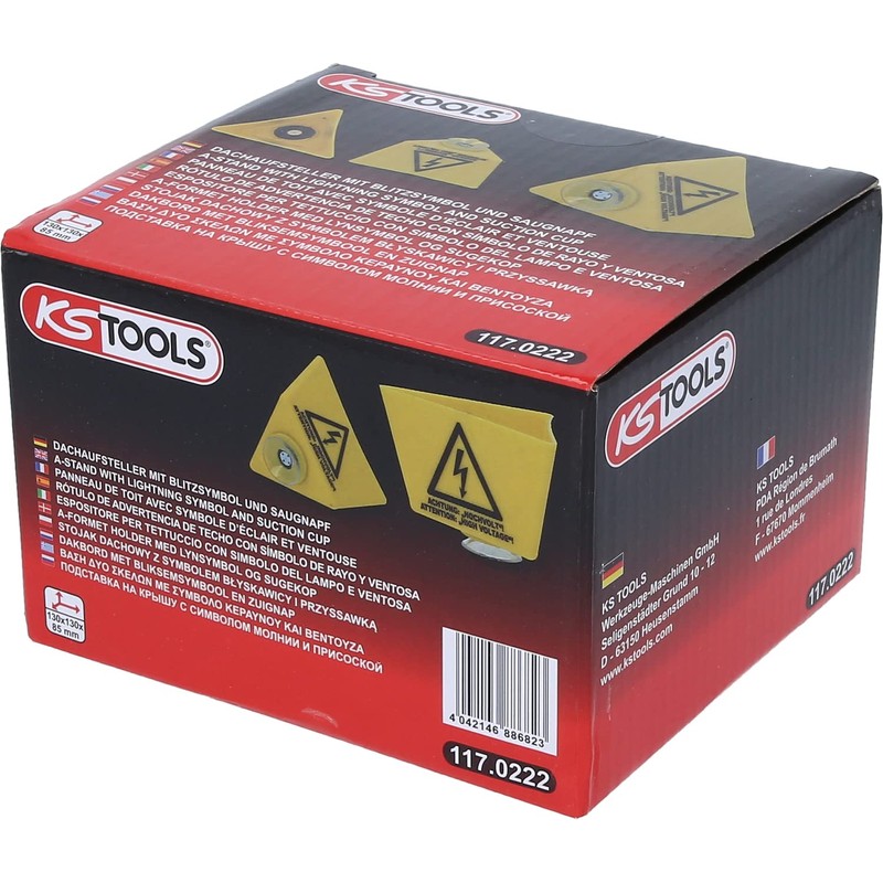 KS Tools 117.0222 Roof Stand with Flash Symbol and Suction