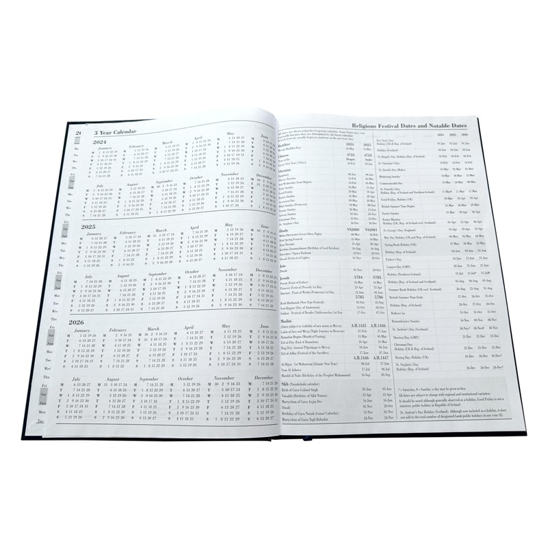2024-2025 Diary Academic Year A5 Week to View Hardback Casebound