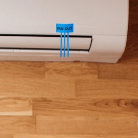 FUNOMOCYA Ir Conditioner Airflow Indicating Stickers 50 Pieces Self Adhesive Labels Simple Application Sturdy Decorative for Ac Vents and Air Outlets