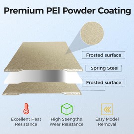 Creality K2 Pro Build Plate, 325×310 mm K1 Max PEI Coating Spring Steel Magnetic Bed, K2 Pro Upgrade Printing Plate, Double Sided Frosted Textured Build Plate for Creality Ender 3 V3 Plus 3D Printer