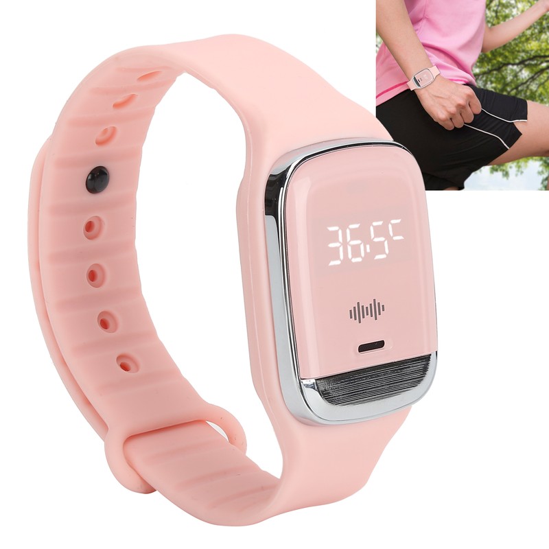 Outdoor Ultrasonic Mosquitoes Repeller Bracelet Portable Electronic Repellent WatchPink