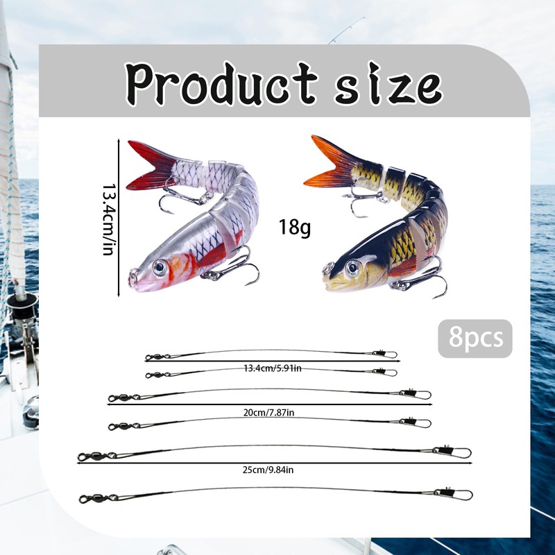 Fishing Lures, Pike Fishing Lures for Freshwater and Sea Water,
