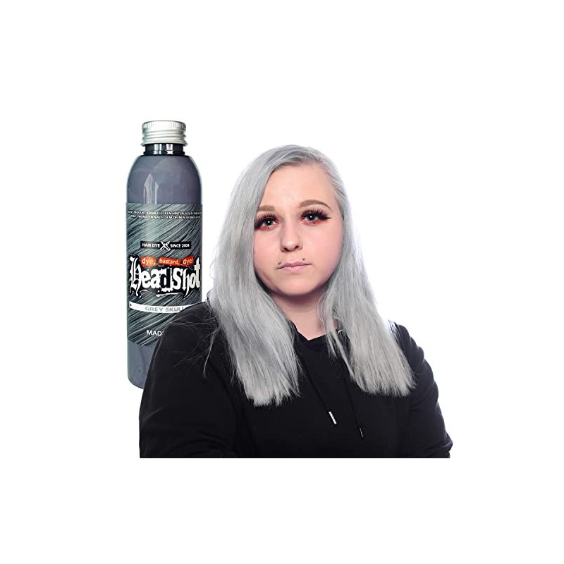 Grey Hair Colour Headshot Grey Skull Semi-Permanent Hair Dye 150