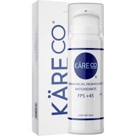 KareCo Bloqueador Solar Facial FPS 45 Crema Hidratante | Skin Care Antienvejecimiento para Piel Suave y Rejuvenecida | Protección UV Avanzada y Revitalización Facial Total