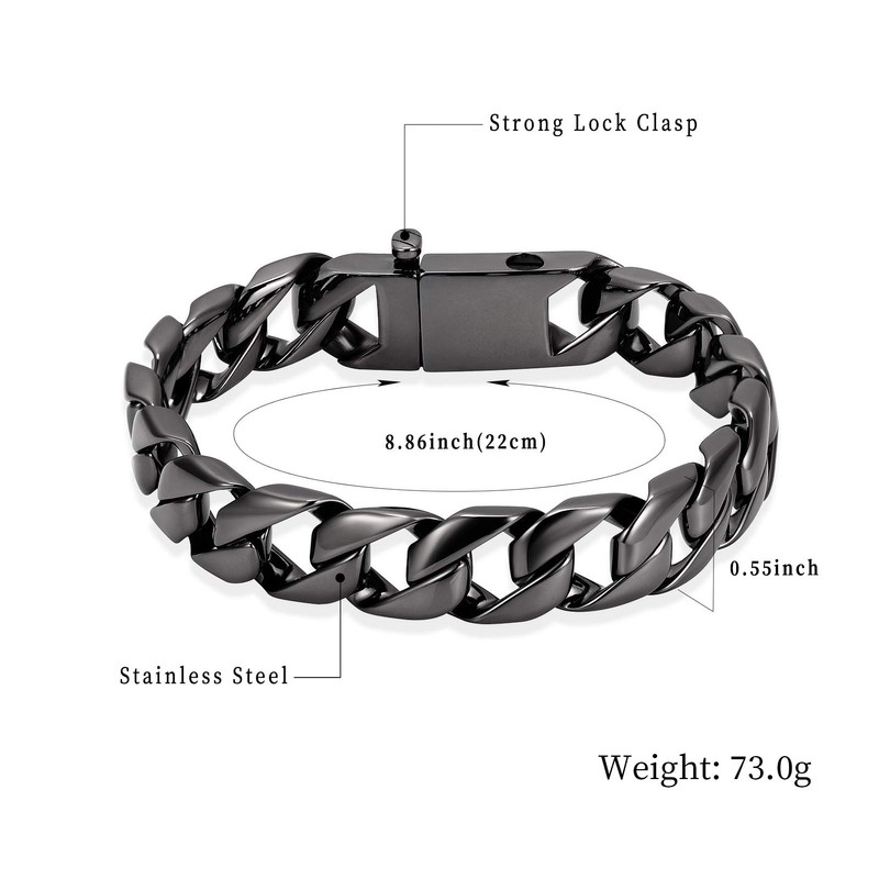 shajwo Cremation Urn Bracelet for Human Ashes for Men,Cuban Link