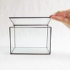 Lvpage Rectangle Geometric Glass Terrarium Planter Decor Box Handmade Flower