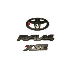 Toyota OVERLAY !! 2019 - 2024 TOYOTA RAV4 XSE MATTE BLACK OUT EMBLEMS KIT
