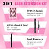Wimpern Extensions Set 70Pcs Fluffy Künstliche Wimpern Cluster Lashes Extension