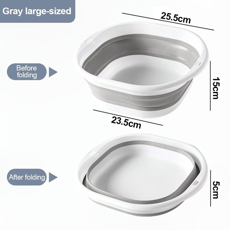 ZKGYUS Foldable Sink, Portable Dish Tray, Multi-Purpose Portable Washing Bowl,
