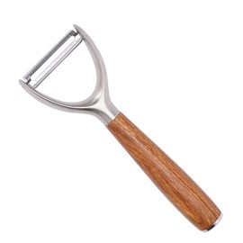 FLYAMAPIRIT Stainless Steel Peeler Kitchen Fruit Vegetable Peeling Tool with Wooden Handle