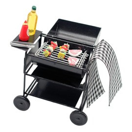 JOINPAYA 1 Set Mini Grill Dollhouse Grill Stand Grill Model for Small Miniature BBQ Grill Small Miniature Grill Model Dollhouse Grill Set Alloy