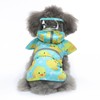 Pet Rain Jacket Duckling Pattern Waterproof Reflective Adjustable 4 Legs
