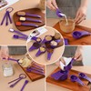 IFFMYJB Purple Measuring Cups and Spoons Set 15, Plastic Mesuring