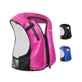 Owntop Inflatable Snorkel Vest for Adult Snorkeling Vests for Men Women Water Sport Swim Vest for Snorkeling, Kayaking, Swimming, Paddleboarding, Portable Swim Jacket with Pockets