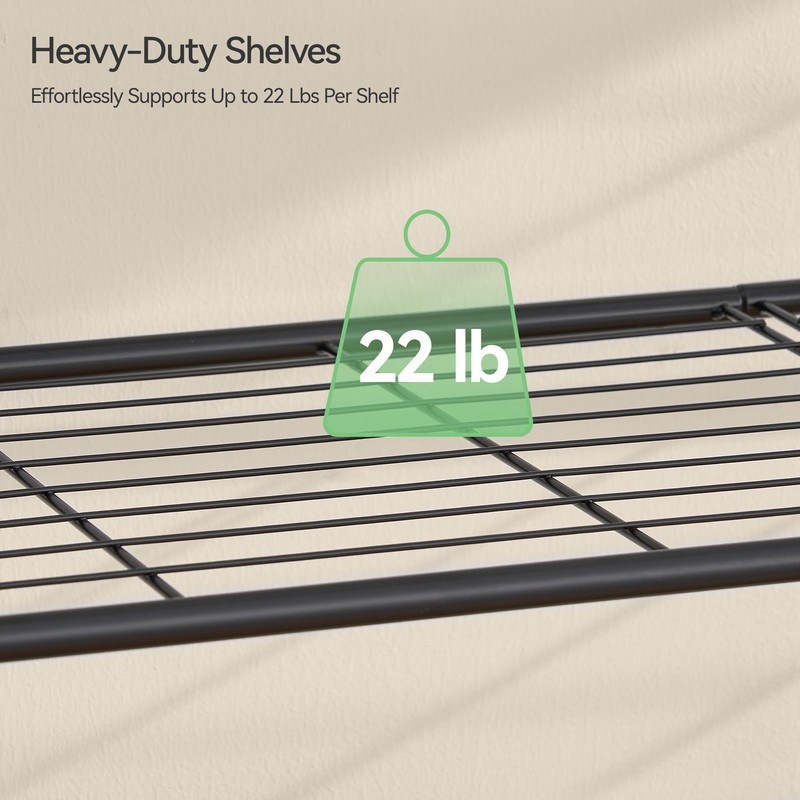 Nunsino Shoe Rack, Metal Shoe Organizer, 6 Tier Garage Shoe