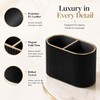 GORESE Makeup Brush Holder,Makeup Organiser Vanity Organiser PU Leather Cosmetics