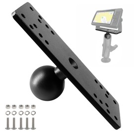 OUBULU Fish Finder Mount Plate with 1.5'' Ball C Size, Universal Aluminum Alloy Mounting Plate Compatible with Lowrance Garmin Humminbird Marine Electronic Depth, Fit with RAM Scotty Socket Arms