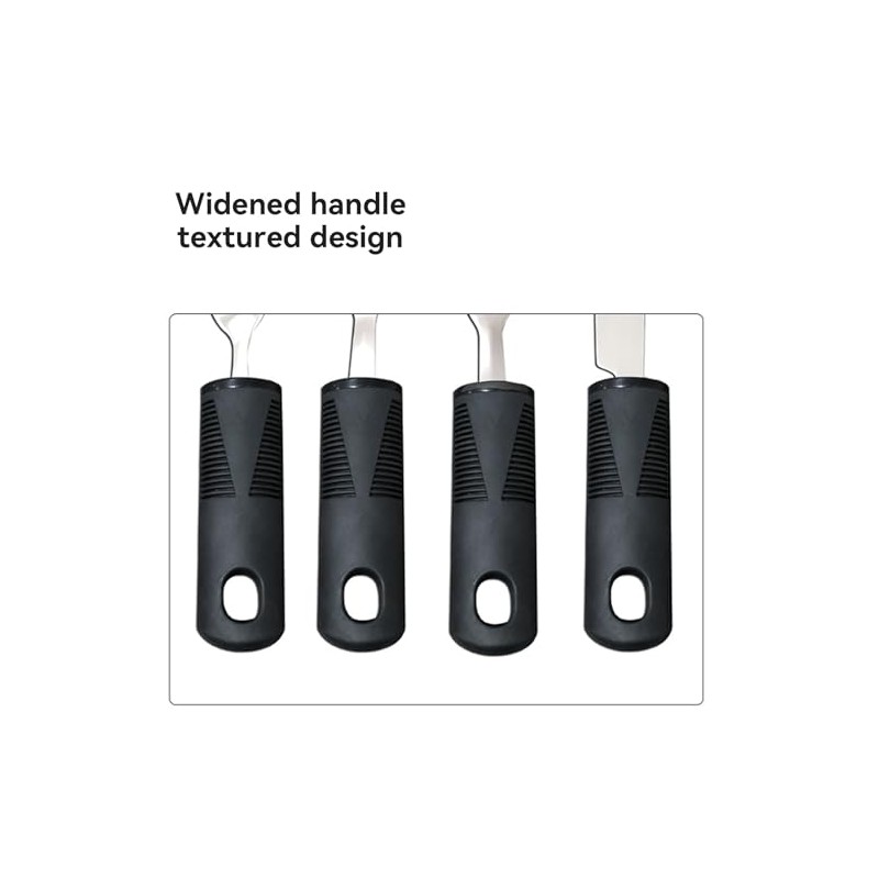 Large Wide Handled Easy Grip Cutlery Set