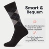 FM London Herren (12er-Pack) Smart Mens Socks, Schwarz (Argyle), 39-46