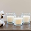 Stonebriar 48 Pack Unscented Long Burning Clear Glass Ivory Wax