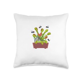 Venus Fly Trap, Sundew Pitcher Plant - I need more flies Throw Pillow
