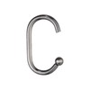 Splash Home Decorative Metal C Shower Curtain Hooks, Rust-Resistant Ring,