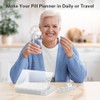 XL Pill Organizer 4 Times a Day, BUG HULL Extra