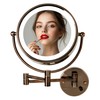 OVENTE Wall Mounted Lighted Makeup Vanity Mirror, 9" Hard Wired